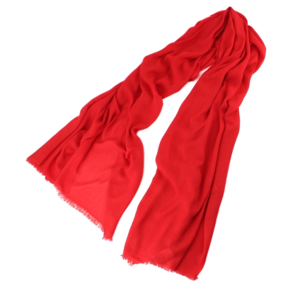 Голям червен шал от бамбук HatYou SE1127, 95x190 cm, Червен