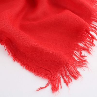 Голям червен шал от бамбук HatYou SE1127, 95x190 cm, Червен