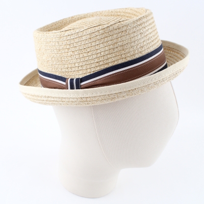 Men's summer Pork pie hat Fratelli Mazzanti FM 87339, Natural