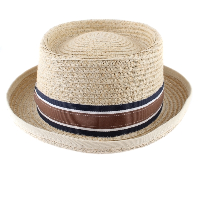 Men's summer Pork pie hat Fratelli Mazzanti FM 87339, Natural