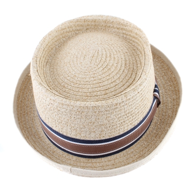 Men's summer Pork pie hat Fratelli Mazzanti FM 87339, Natural