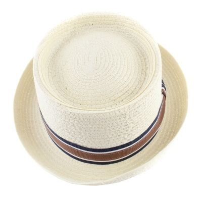 Summer Pork Pie Hat Fratelli Mazzanti FM 8739, Ecru