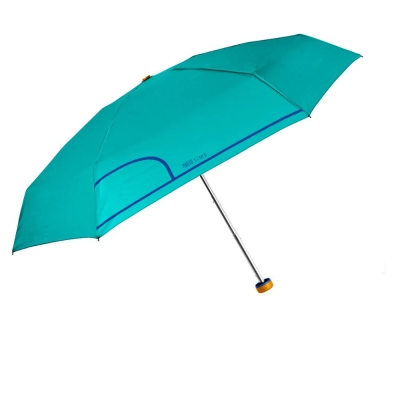 Дамски мини сгъваем неавтоматичен чадър Perletti Time 26414, Тюркоаз