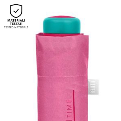 Дамски мини сгъваем неавтоматичен чадър Perletti Time 26414, Розов