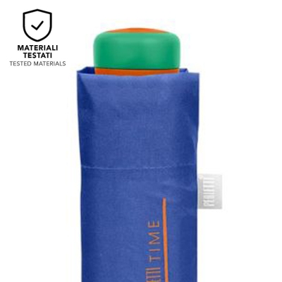 Дамски мини сгъваем неавтоматичен чадър Perletti Time 26414, Син