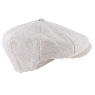 Men's linen cap Bakerboy HatYou CTM2407, Natural