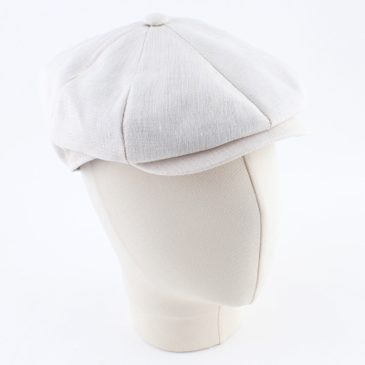 Men's linen cap Bakerboy HatYou CTM2407, Natural