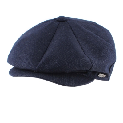 Men's linen cap Bakerboy HatYou CTM2407, Dark blue