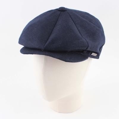 Men's linen cap Bakerboy HatYou CTM2407, Dark blue