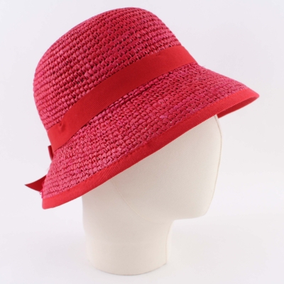 Ladies' Summer Raffia Hat Fratelli Mazzanti FM 8593, Red