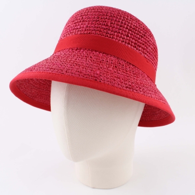 Ladies' Summer Raffia Hat Fratelli Mazzanti FM 8593, Red