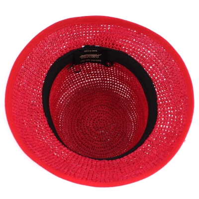 Ladies' Summer Raffia Hat Fratelli Mazzanti FM 8593, Red