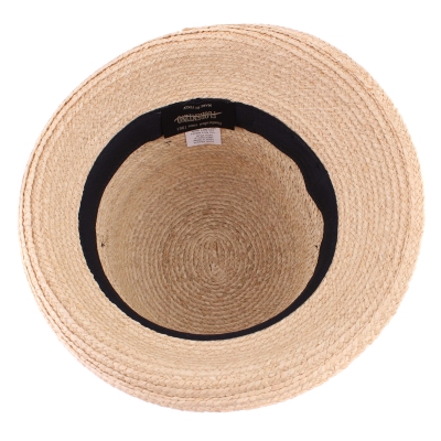 Ladies' Summer Raffia Hat Fratelli Mazzanti FM 8426, Natural/Black Band