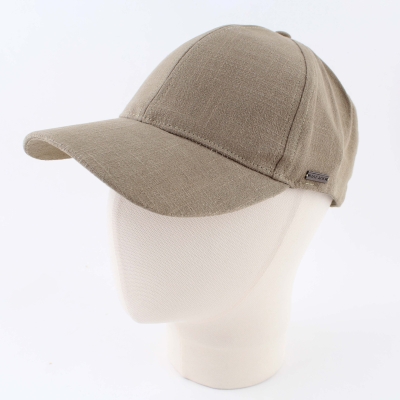 Summer baseball cap made of linen and cotton HatYou CTM2455, Green