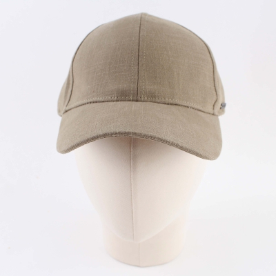 Summer baseball cap made of linen and cotton HatYou CTM2455, Green