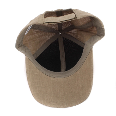 Summer baseball cap made of linen and cotton HatYou CTM2455, Green