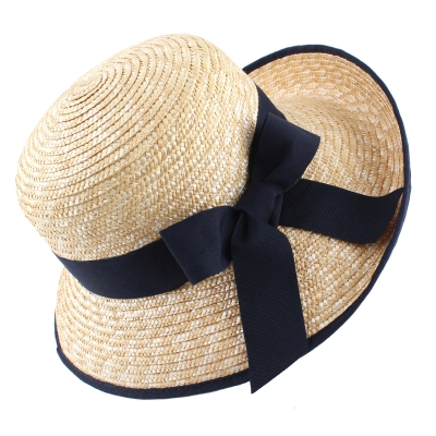 Summer Straw Hat Fratelli Mazzanti FM 8117, Natural/Blue Ribbon
