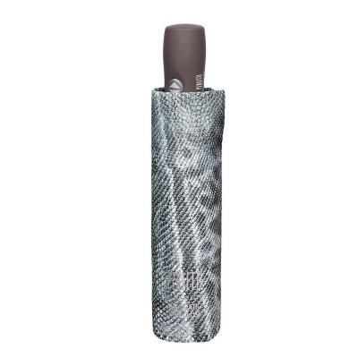 Ladies' Automatic Open-Close Umbrella Perletti Technology 21813, Python/Gray