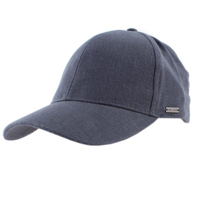 Summer baseball cap made of linen and cotton HatYou CTM2455, Blue
