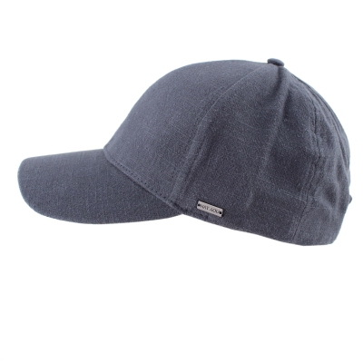 Summer baseball cap made of linen and cotton HatYou CTM2455, Blue
