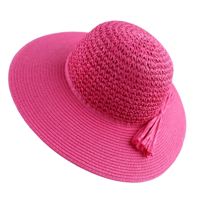 Дамска широкопола шапка HatYou CEP0602, Цикламен