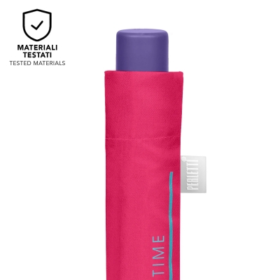 Дамски неавтоматичен Extraslim чадър Perletti Time 26415, Цикламен