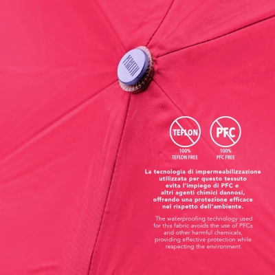 Дамски неавтоматичен Extraslim чадър Perletti Time 26415, Цикламен