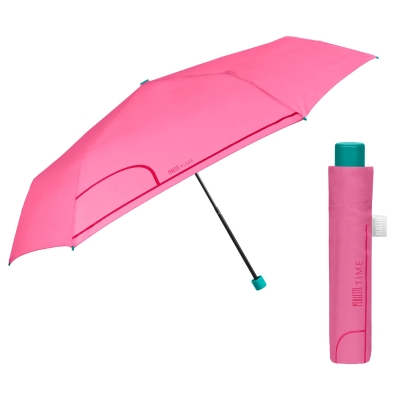 Дамски неавтоматичен Extraslim чадър Perletti Time 26415, Розов