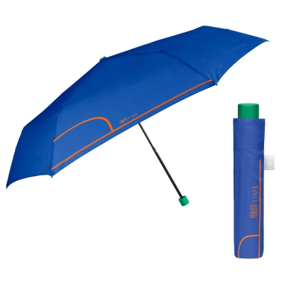 Дамски неавтоматичен Extraslim чадър Perletti Time 26415, Син