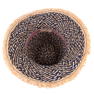 Pălărie cu boruri largi pentru femei Raffaello Bettini RB 22/20031, Natural/Negru