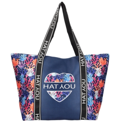 Плажна дамска чанта HatYou BR0466, Тъмносин