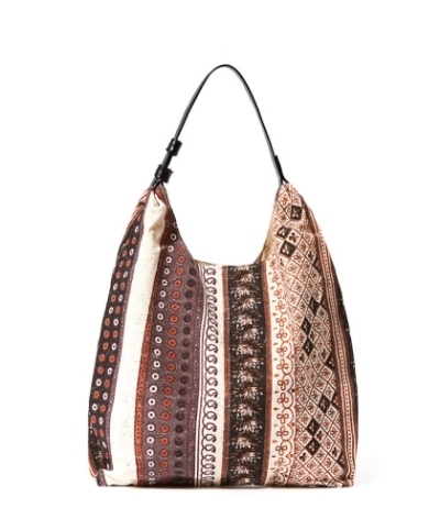 Памучна плажна чанта HatYou BP0163, Оранжев/черен