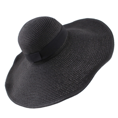 Wide-Brim Summer Hat Fratelli Mazzanti FM 7296, Black