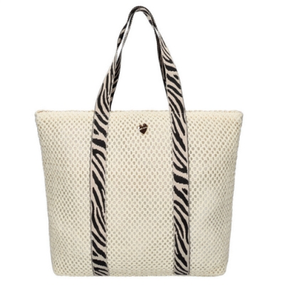 Плажна дамска чанта HatYou BP0298, Екрю