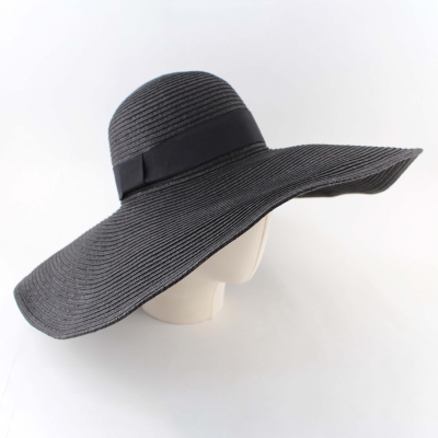 Wide-Brim Summer Hat Fratelli Mazzanti FM 7296, Black