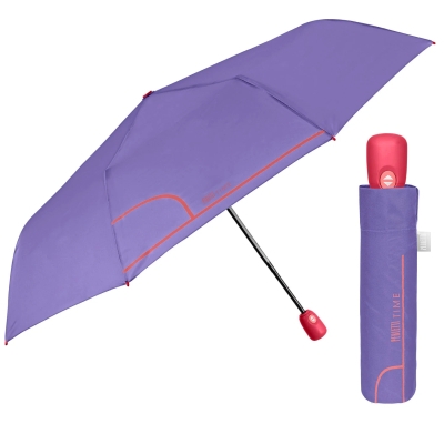 Ladies' Folding Automatic Open-Close Umbrella Perletti Time 26413, Purple