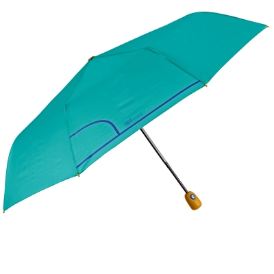 Ladies' Folding Automatic Open-Close Umbrella Perletti Time 26413, Turquoise