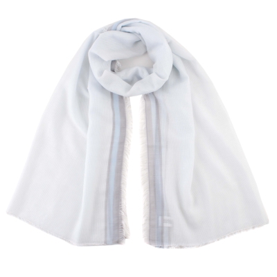 Летен шал от памук и модал HatYou SE0688, 65x190 см, Светлосин