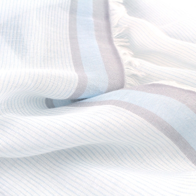 Летен шал от памук и модал HatYou SE0688, 65x190 см, Светлосин