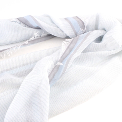 Летен шал от памук и модал HatYou SE0688, 65x190 см, Светлосин