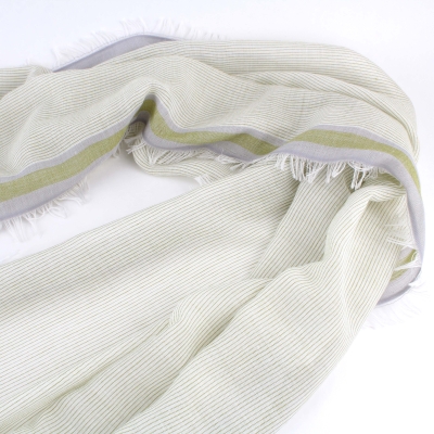 Летен шал от памук и модал HatYou SE0688, 65x190 см, Светлозелен