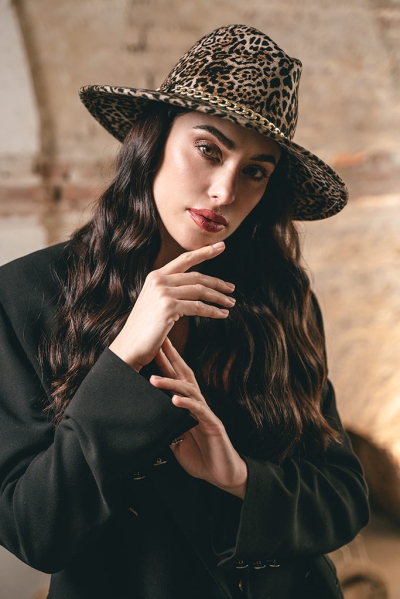 Ladies' Felt Hat Granadilla JG6034, Leopard