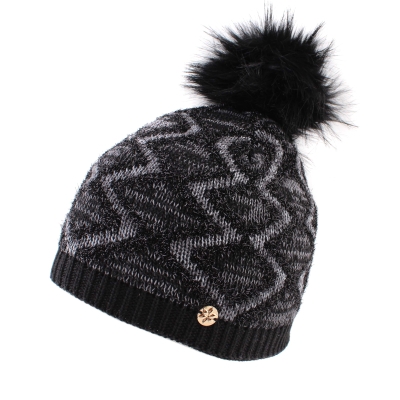 Ladies' Knitted Wool Hat JG5774, Black