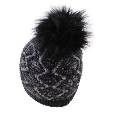 Ladies' Knitted Wool Hat JG5774, Black