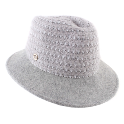 Ladies' Felt Hat Granadilla JG6033, Light Grey Mélange