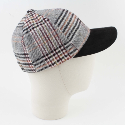 Мъжка зимна бейзболна шапка JailJam JA4575, Черен/Каре