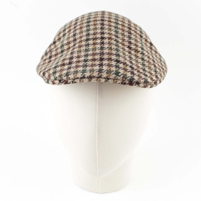 Мъжки вълнен каскет JailJam JA4706, Бежово-зелен пепит