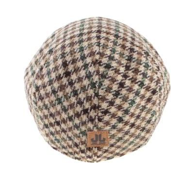 Мъжки вълнен каскет JailJam JA4706, Бежово-зелен пепит