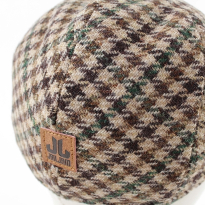 Мъжки вълнен каскет JailJam JA4706, Бежово-зелен пепит