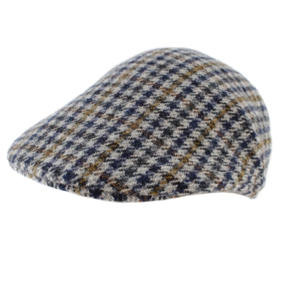 Мъжки вълнен каскет JailJam JA4706, Сиво-син пепит